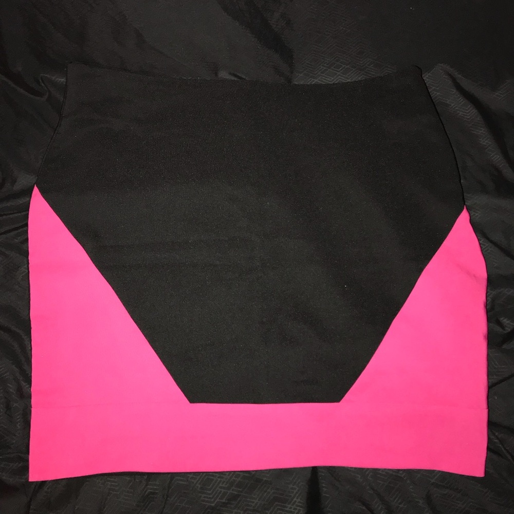 Black and Pink Dots Skirt